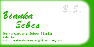 bianka sebes business card